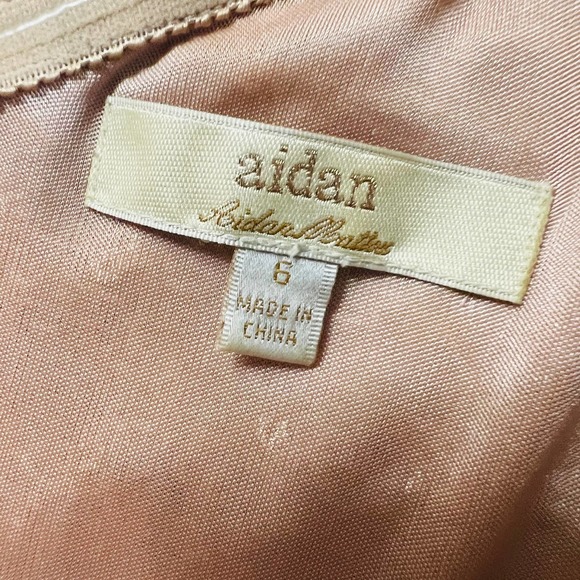 Aidan Mattox One Shoulder Sequin Tie Side Dress Size 6 - Picture 3 of 7